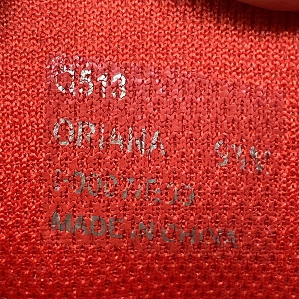 VTG Coach Sneakers Oriana Women's Size 9.5 Rhinestones Charms Logo Red Khaki Y2K - Picture 8 of 9